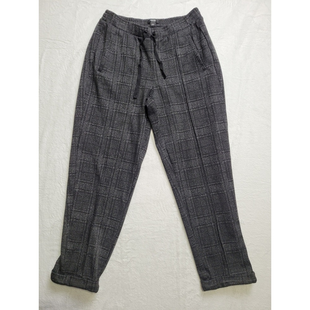 Simply Vera Vera Wang Trousers Womens S Grey Plaid Knit Tapered Pants